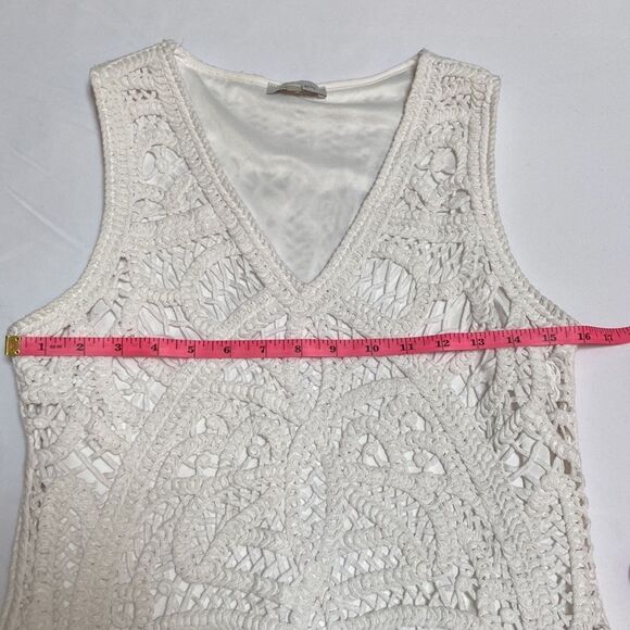 Skies are Blue White Crochet Dress Size S/M - Picture 8 of 13